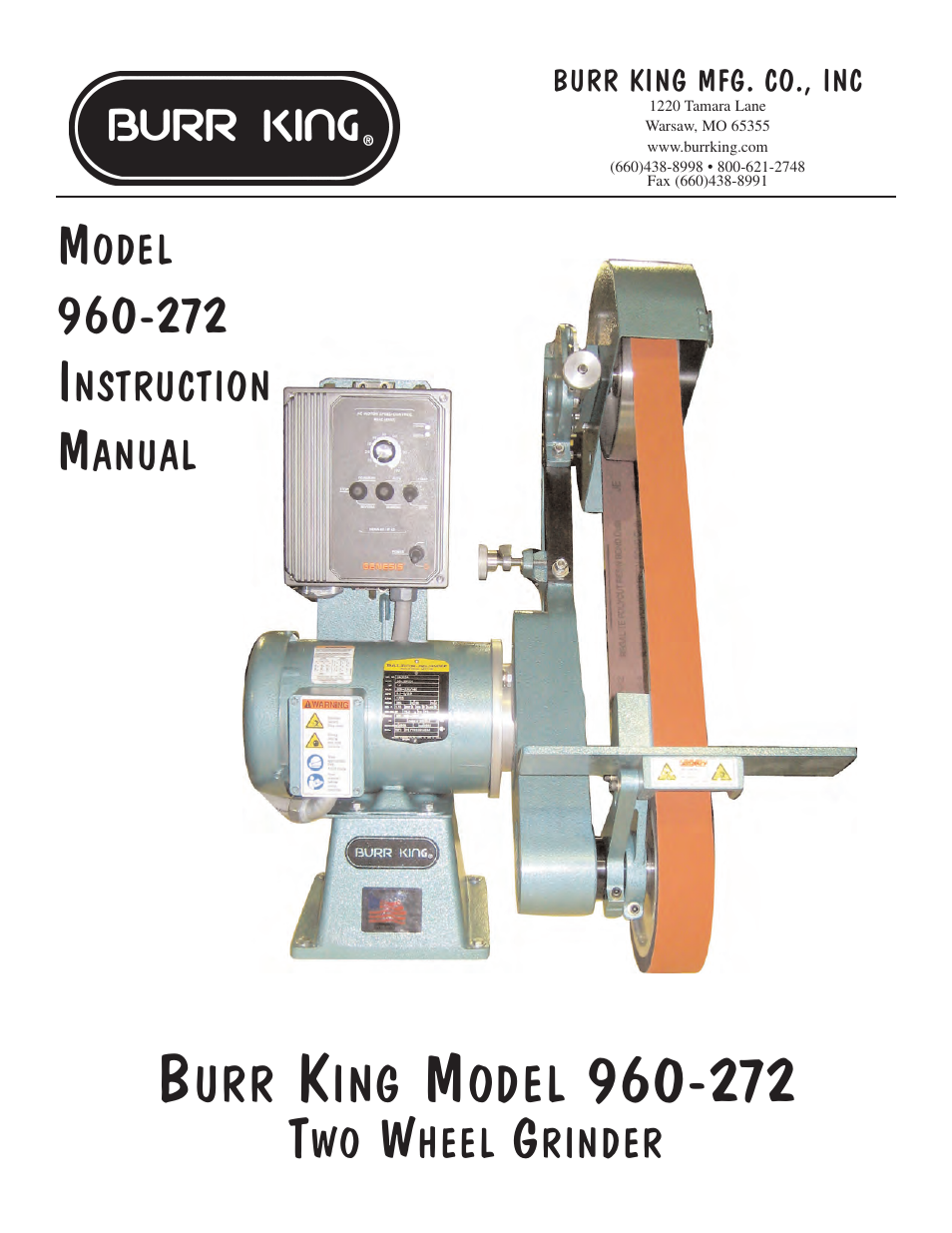 Burr King Model 960-272 User Manual | 23 pages