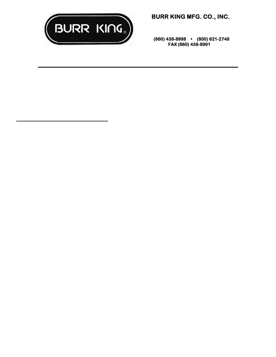 Receipt and initial machine set-up | Burr King Model 960-272 User Manual | Page 9 / 23