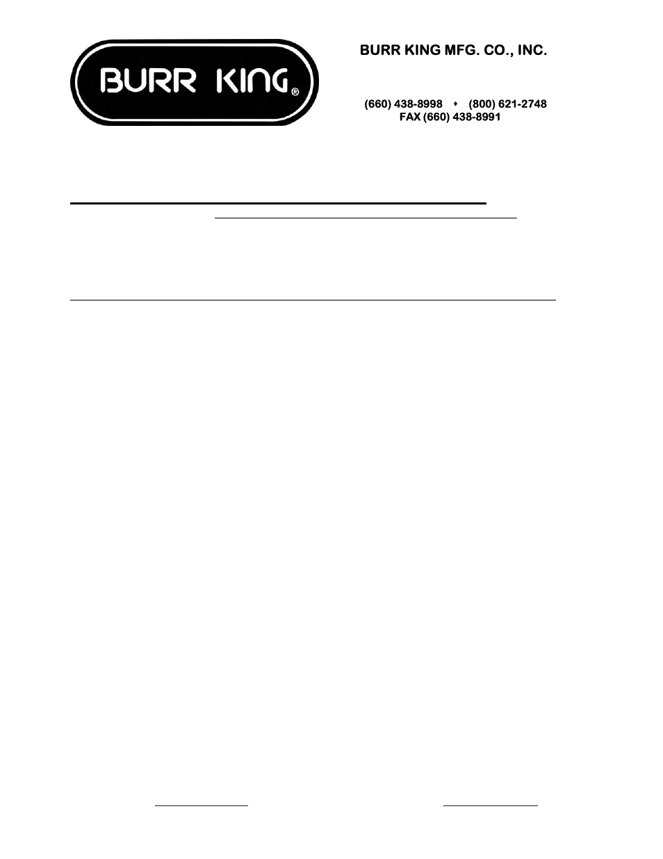 Operator, and operating area safety, Burr king mfg. co., inc | Burr King Model 960-251 User Manual | Page 6 / 20