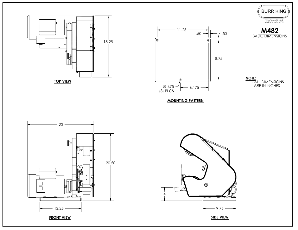 M482 | Burr King Model 482 User Manual | Page 18 / 18