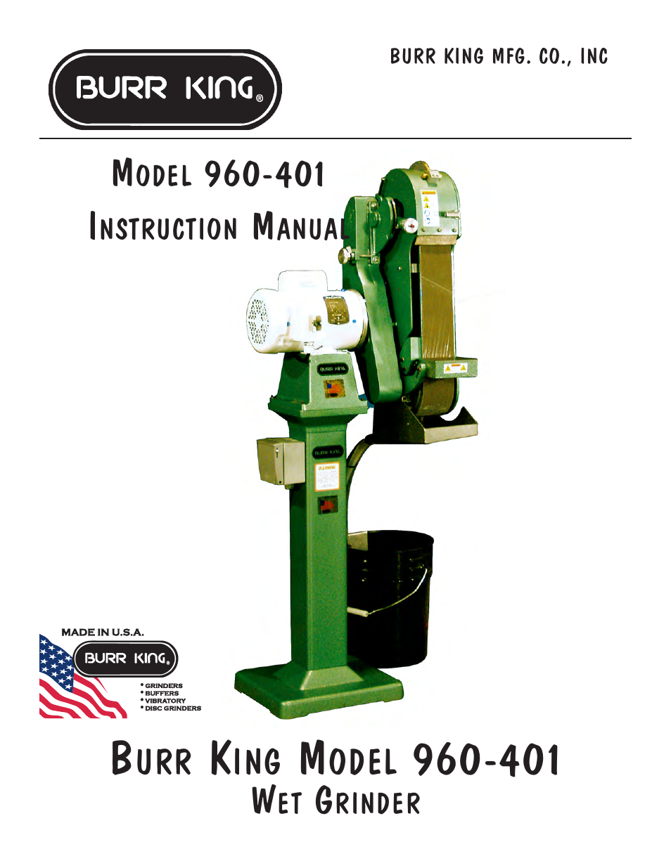401 i, Odel | Burr King Model 960-401 User Manual | Page 3 / 20