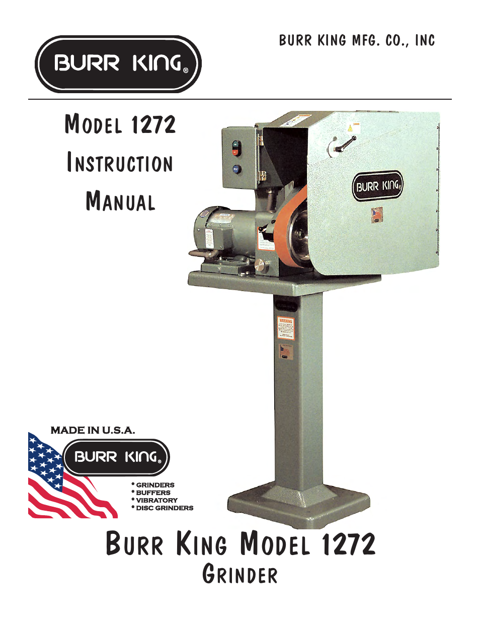 Burr King Model 1272 User Manual | 14 pages