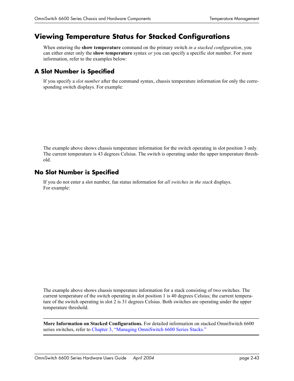 A slot number is specified, No slot number is specified | Alcatel-Lucent Omni 6624 User Manual | Page 63 / 114