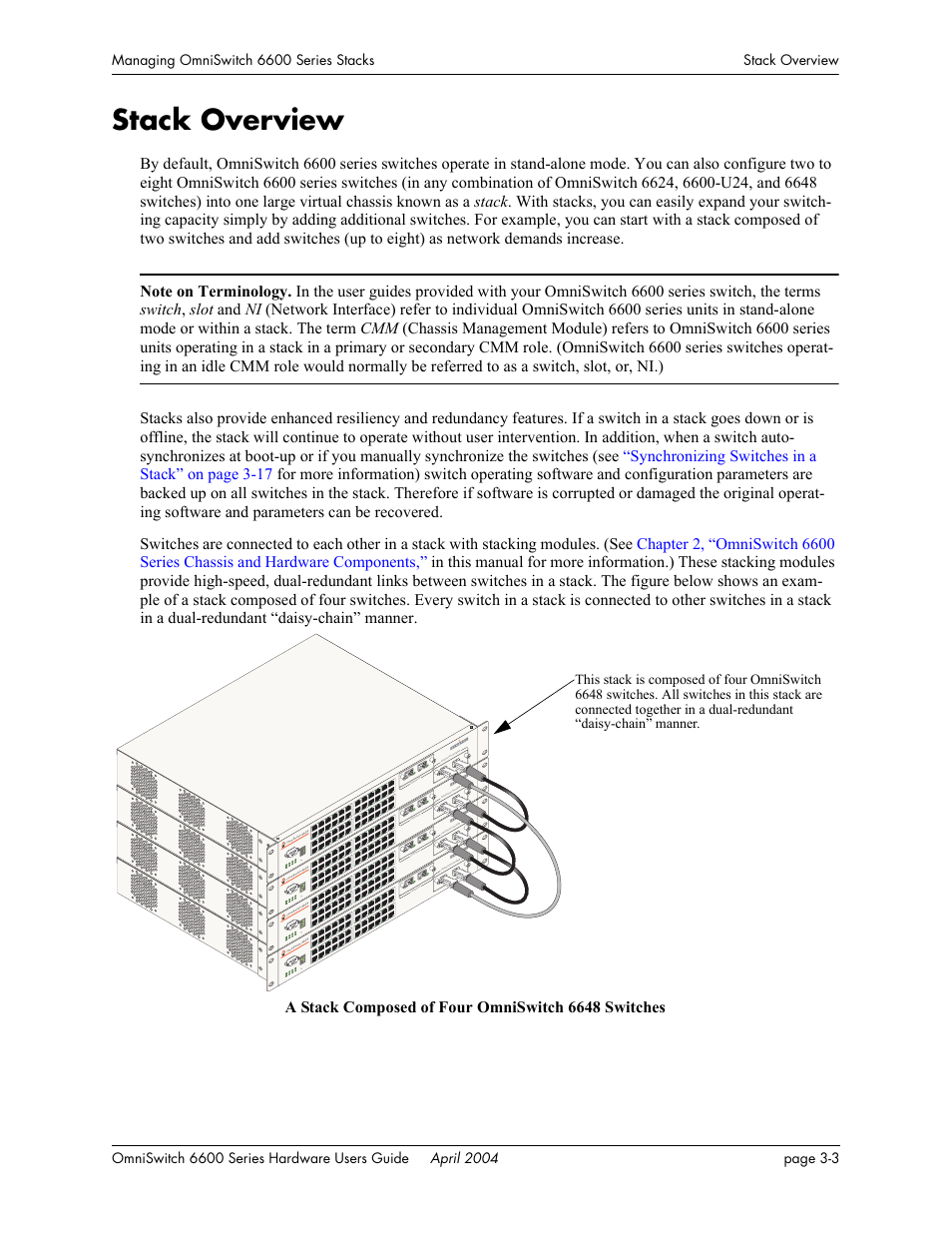 Stack overview, Stack overview -3 | Alcatel-Lucent Omni 6624 User Manual | Page 83 / 114