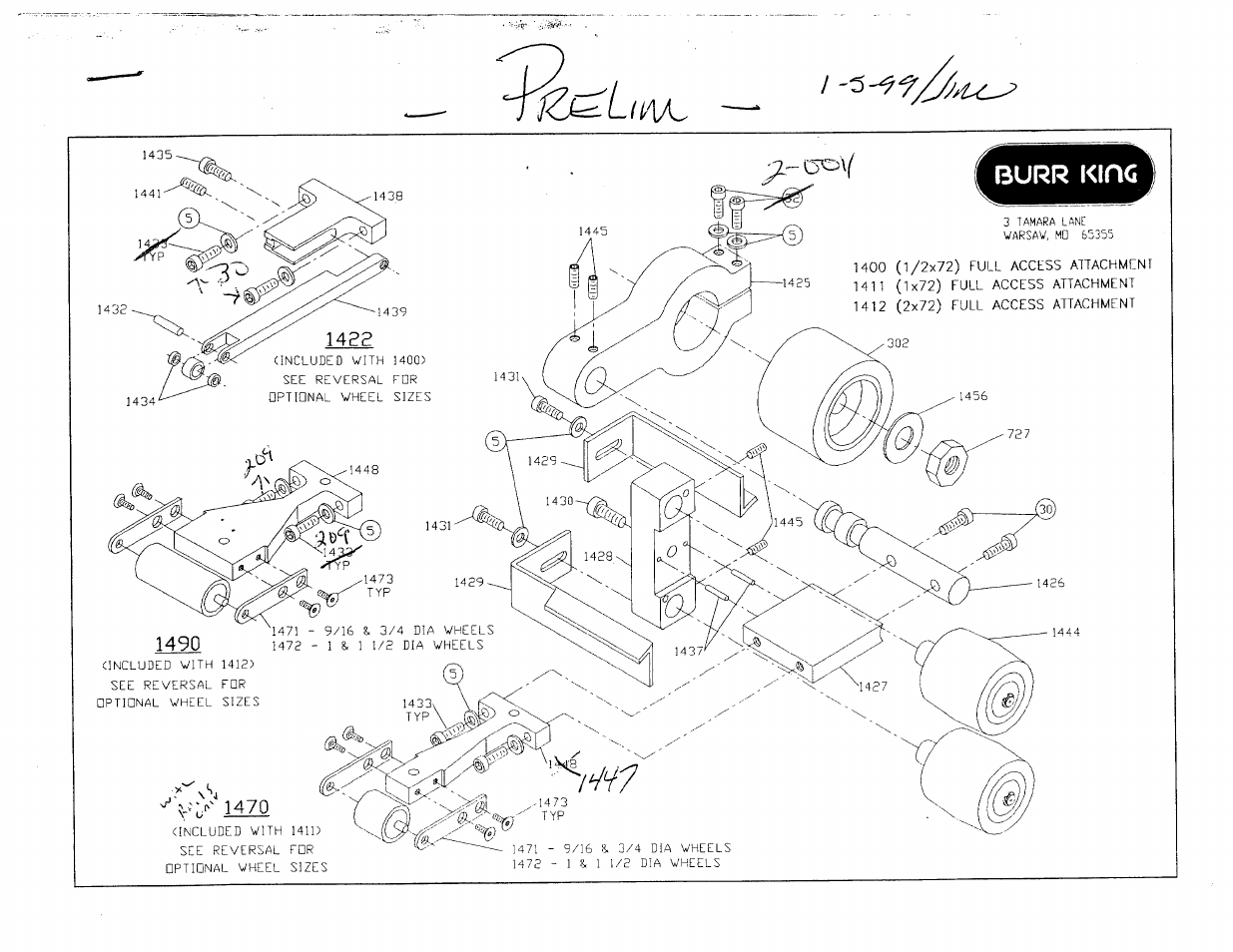 Burr King 1400 Series Arm Attachments User Manual | Page 10 / 10