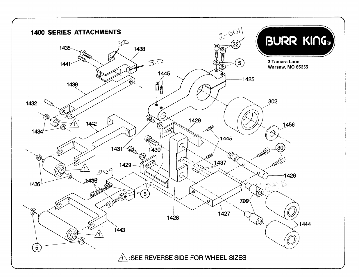 Burr King 1400 Series Arm Attachments User Manual | Page 9 / 10