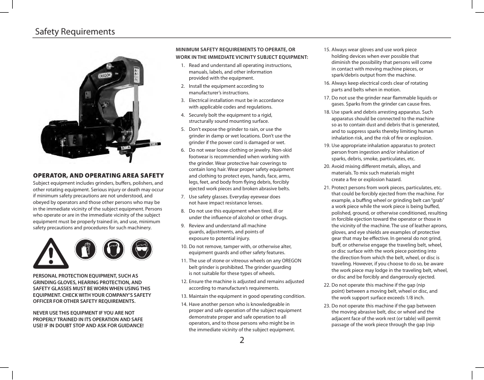 2safety requirements | Burr King Oregon Model 760 With Mower Blade User Manual | Page 2 / 44