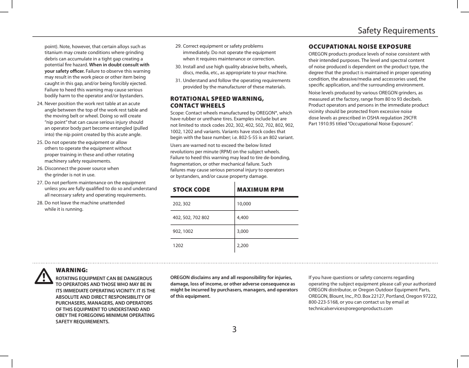 3safety requirements | Burr King Oregon Model 760 With Mower Blade User Manual | Page 3 / 44