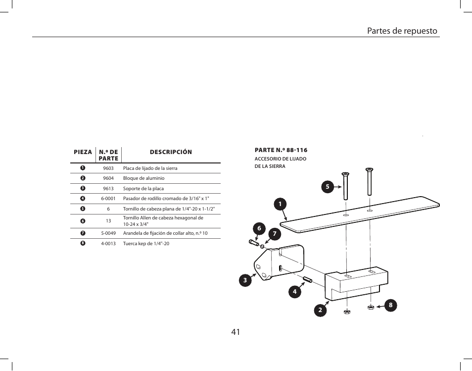 41 partes de repuesto | Burr King Oregon Model 760 With Mower Blade User Manual | Page 41 / 44