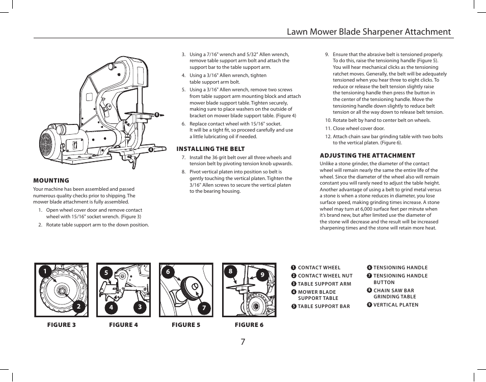 7lawn mower blade sharpener attachment | Burr King Oregon Model 760 With Mower Blade User Manual | Page 7 / 44