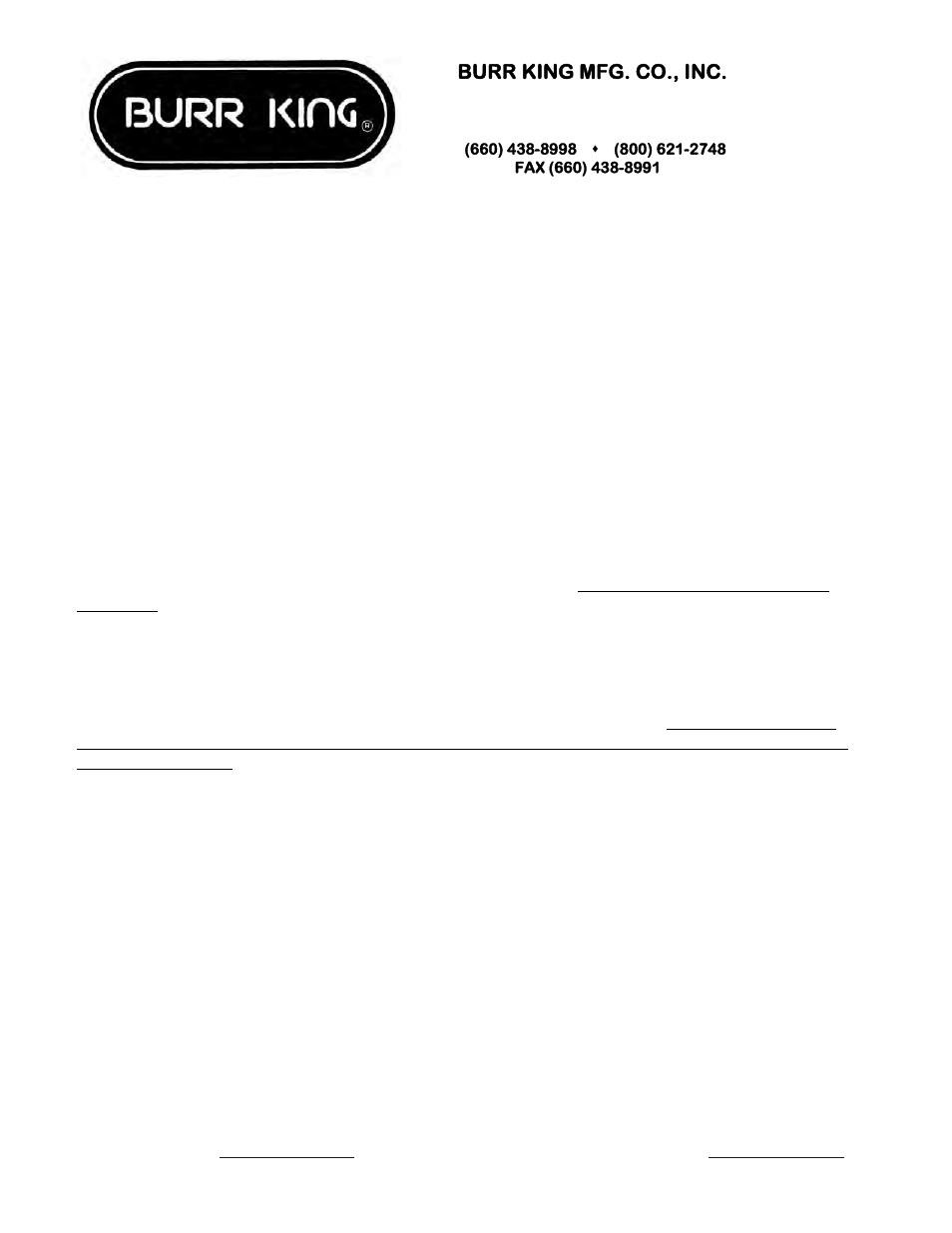 Burr king mfg. co., inc | Burr King Model 979 User Manual | Page 7 / 9