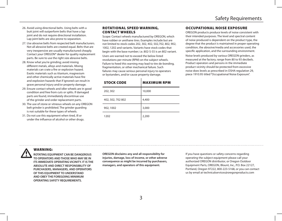 3safety requirements | Burr King Oregon Model X400 With Mower Blade User Manual | Page 3 / 44