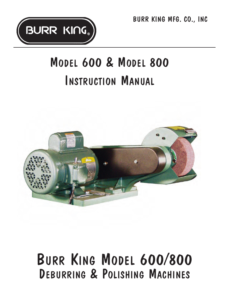 Burr King Model 800 User Manual | 20 pages