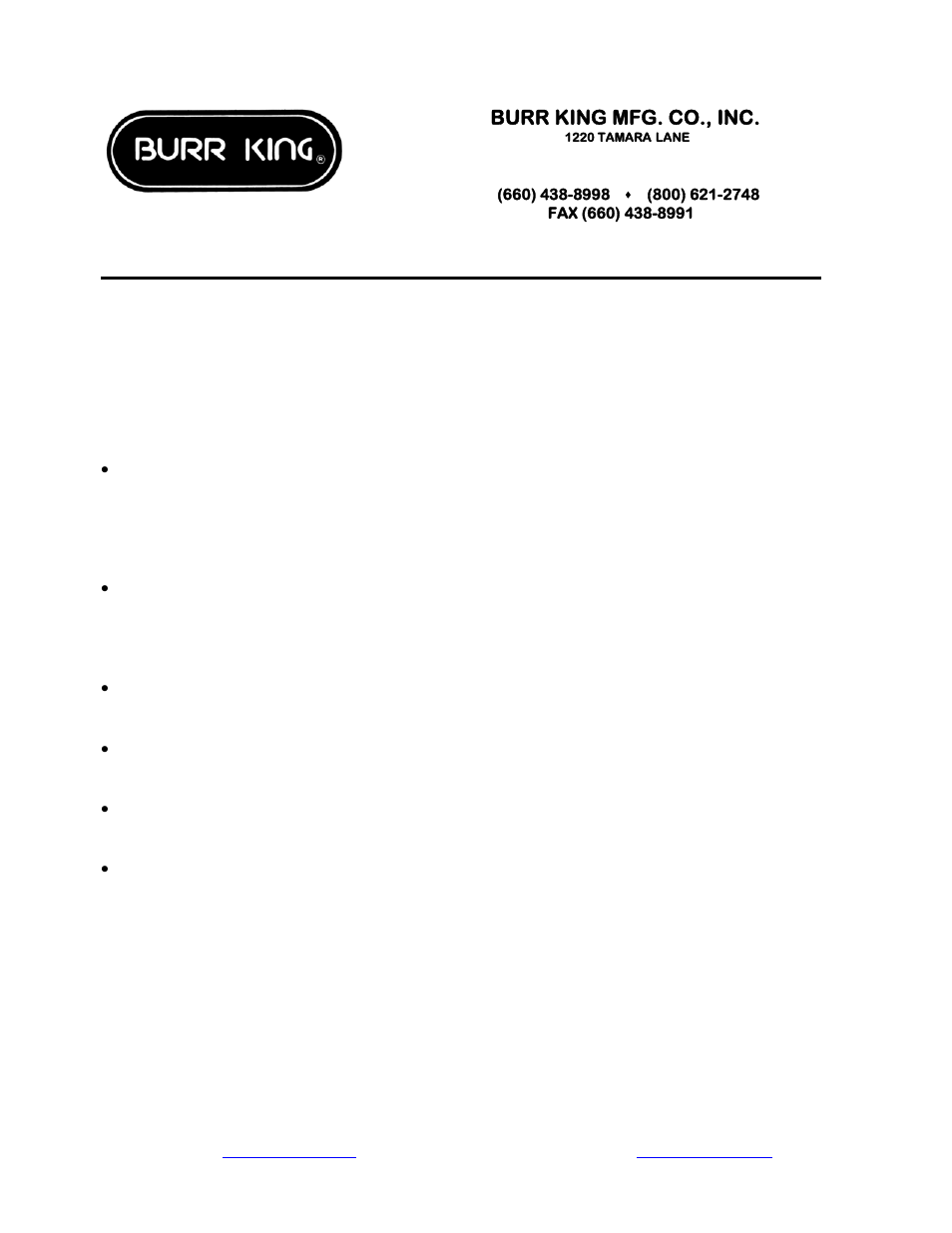 Technical tip may 16, 2006, Technical tip | Burr King Model 800 User Manual | Page 7 / 20