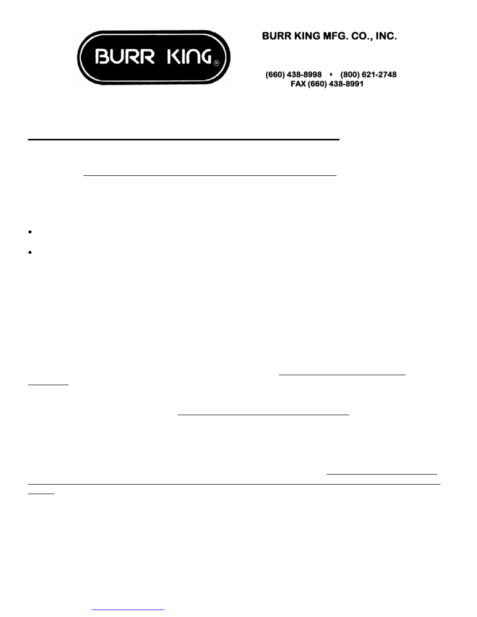 Burr King Model 800 User Manual | Page 9 / 20