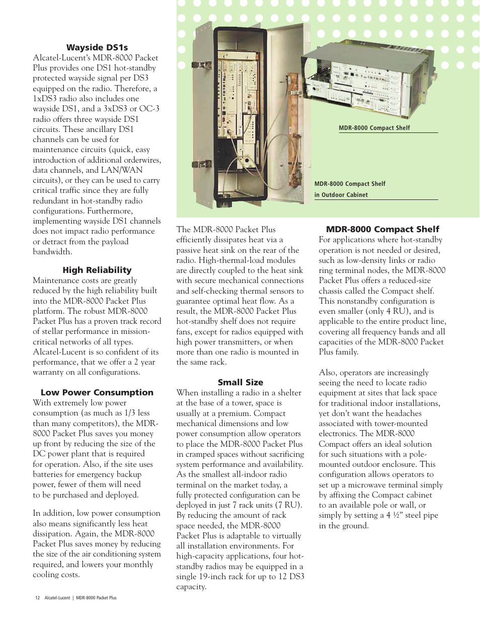 Alcatel-Lucent MDR-8000 User Manual | Page 12 / 16