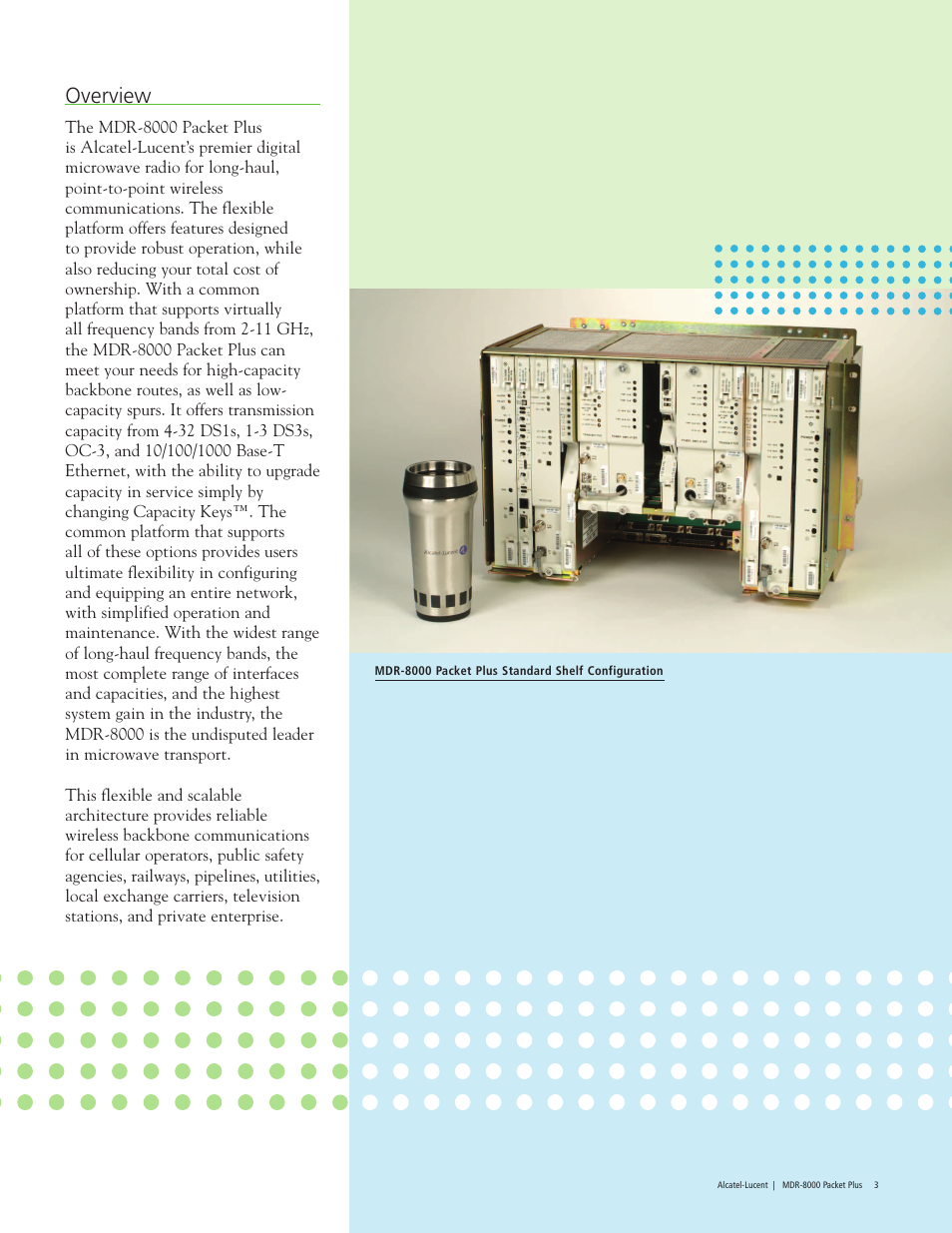 Overview | Alcatel-Lucent MDR-8000 User Manual | Page 3 / 16