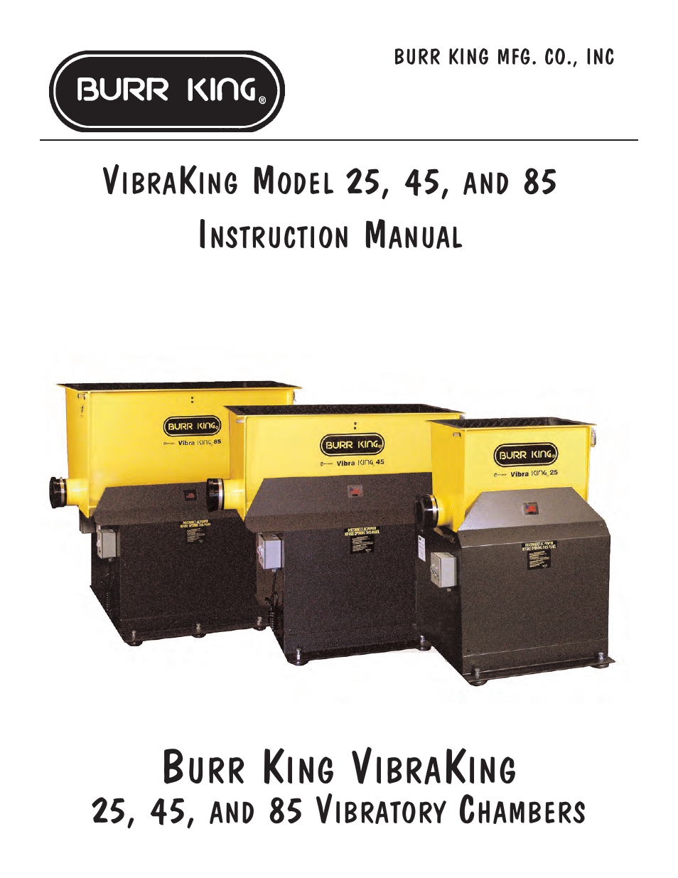 Burr King Model 85 User Manual | 20 pages