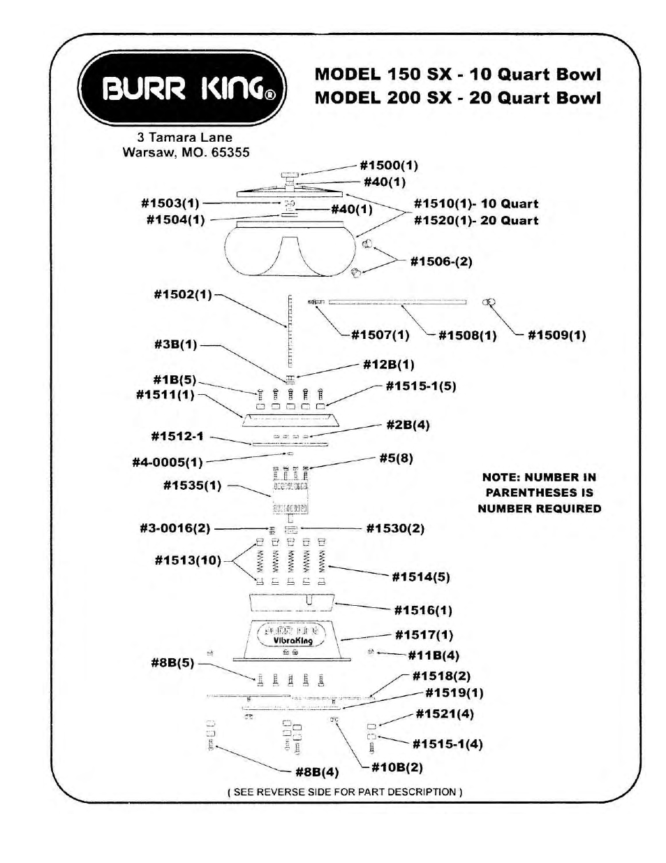 Burr King Model 200sx User Manual | Page 11 / 16