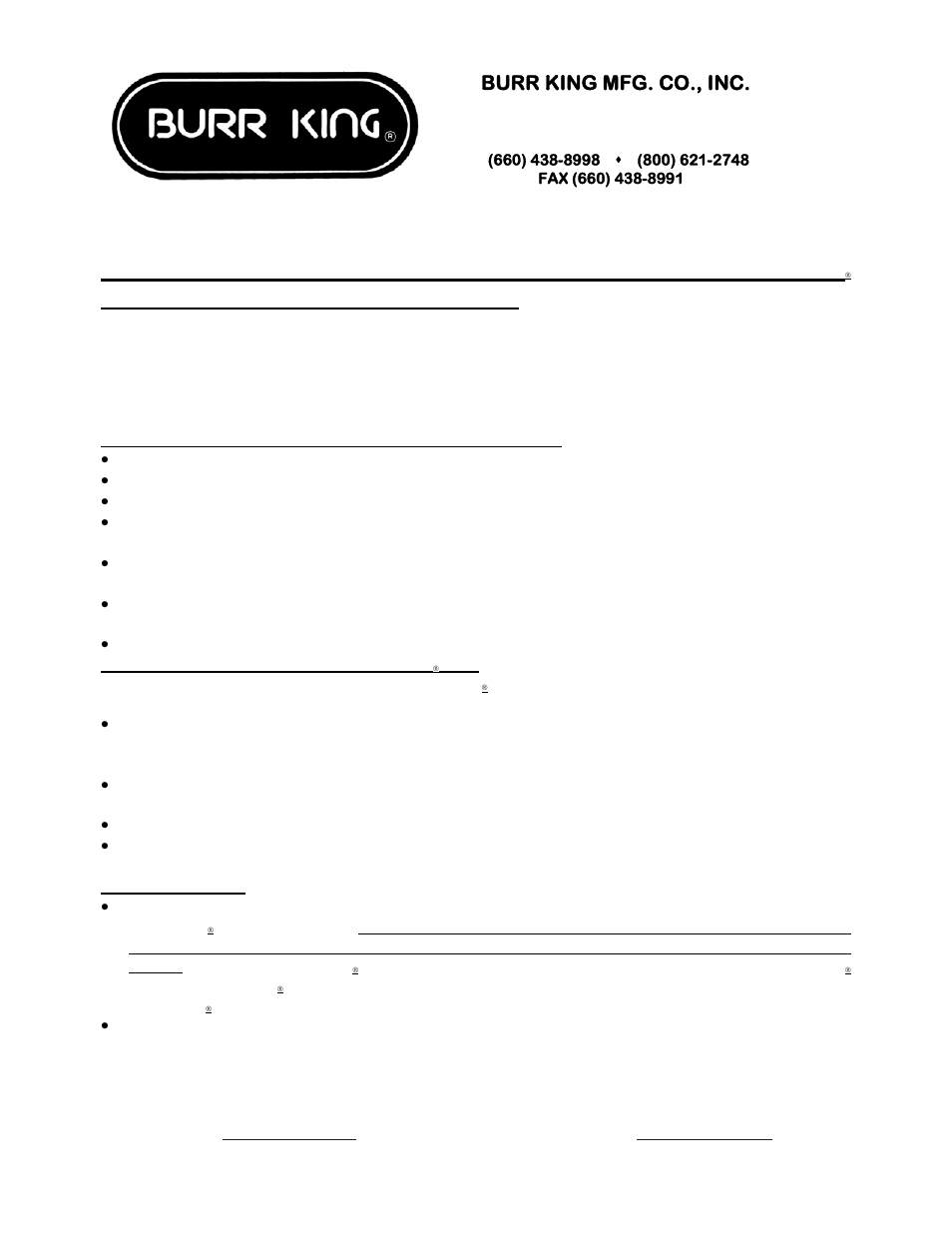 Enhanced performance vibratory bowls, Burr king mfg. co., inc | Burr King Model 200sx User Manual | Page 7 / 16