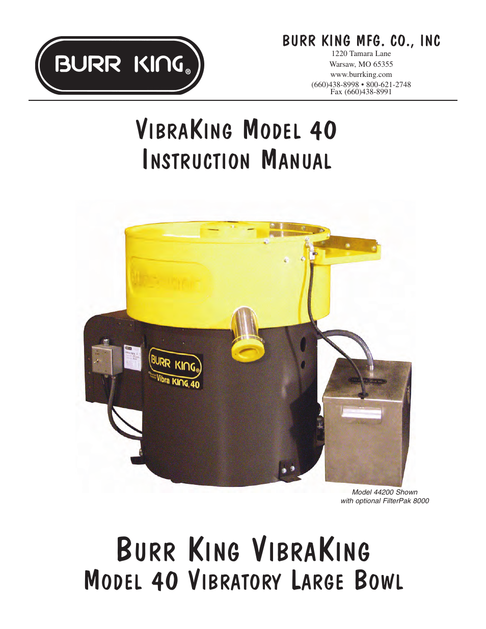 Burr King M40 CombiPak User Manual | 24 pages