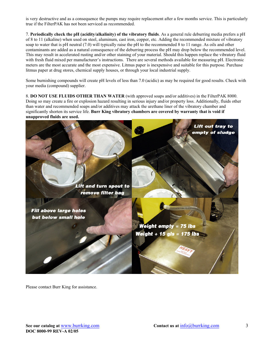 Burr King 8000 FilterPak User Manual | Page 3 / 4