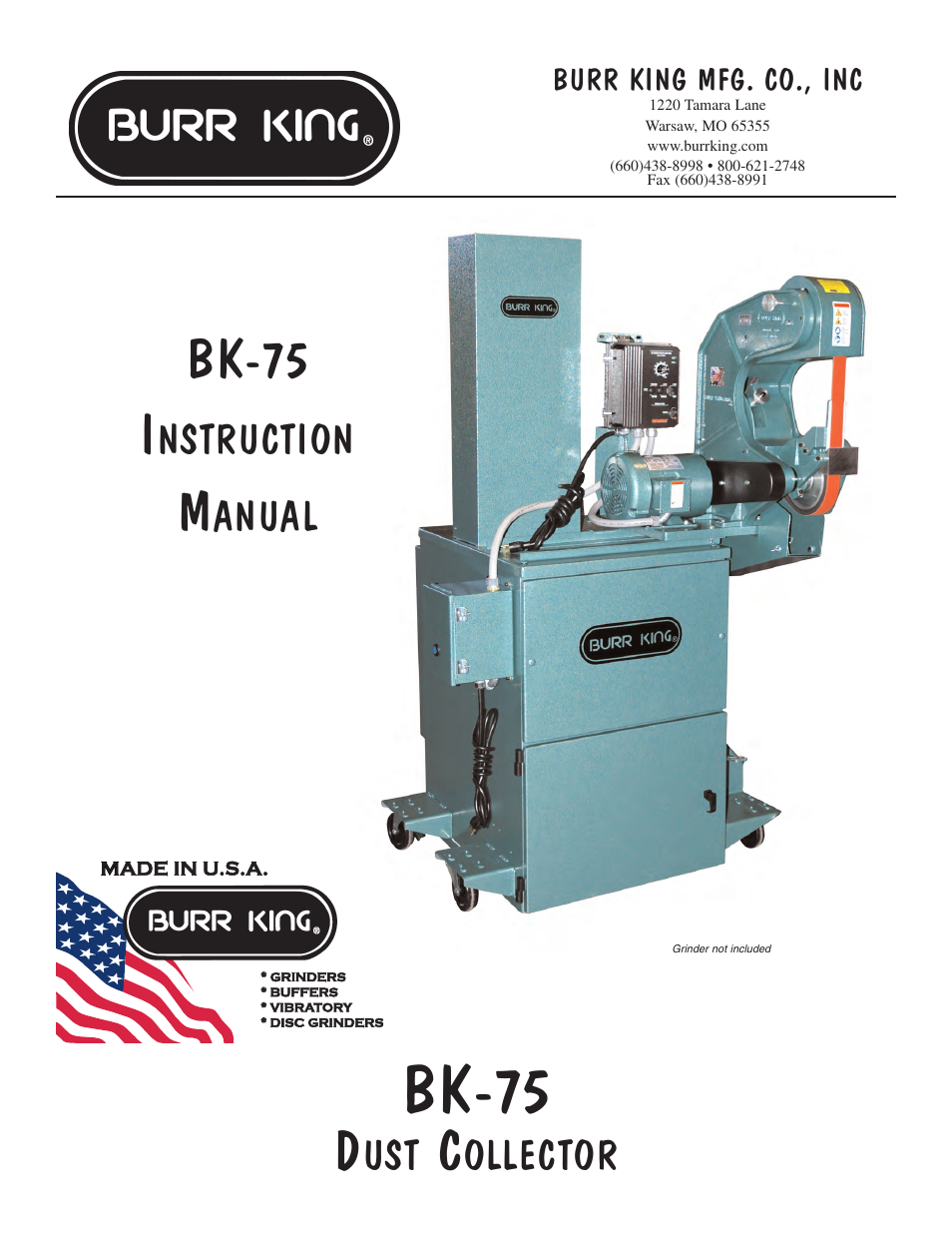 Burr King BK75 User Manual | 35 pages