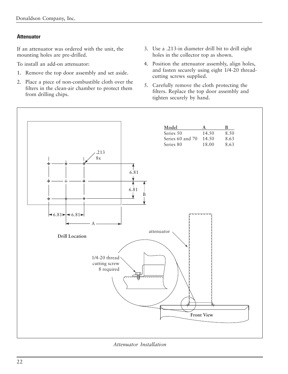 Attenuator, Chamber silencer, Chamber silencer automatic shaker | Burr King BK75 User Manual | Page 23 / 35