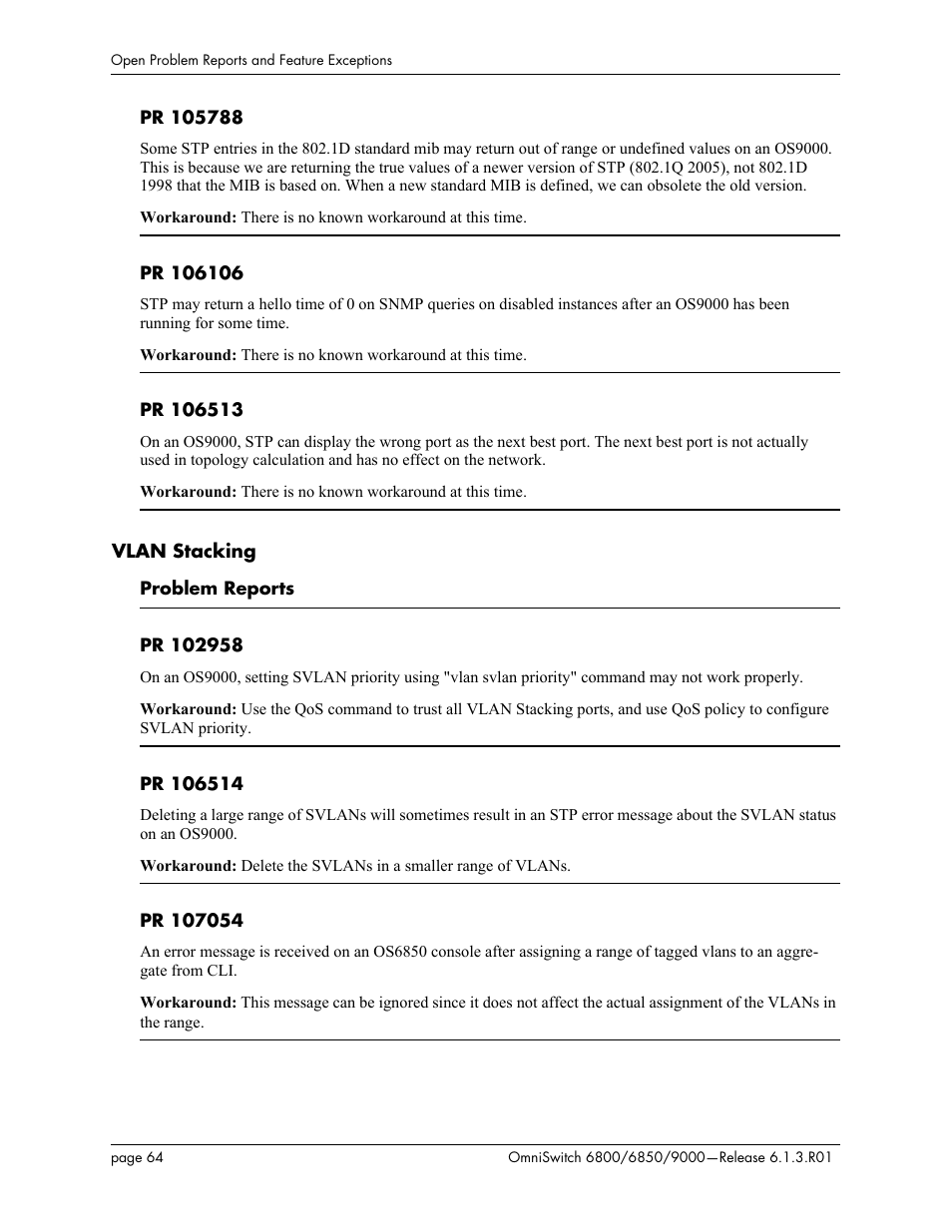 Vlan stacking | Alcatel-Lucent 6850 User Manual | Page 64 / 86