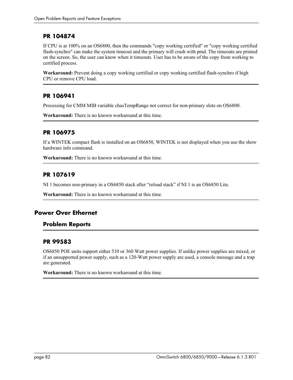 Power over ethernet | Alcatel-Lucent 6850 User Manual | Page 82 / 86