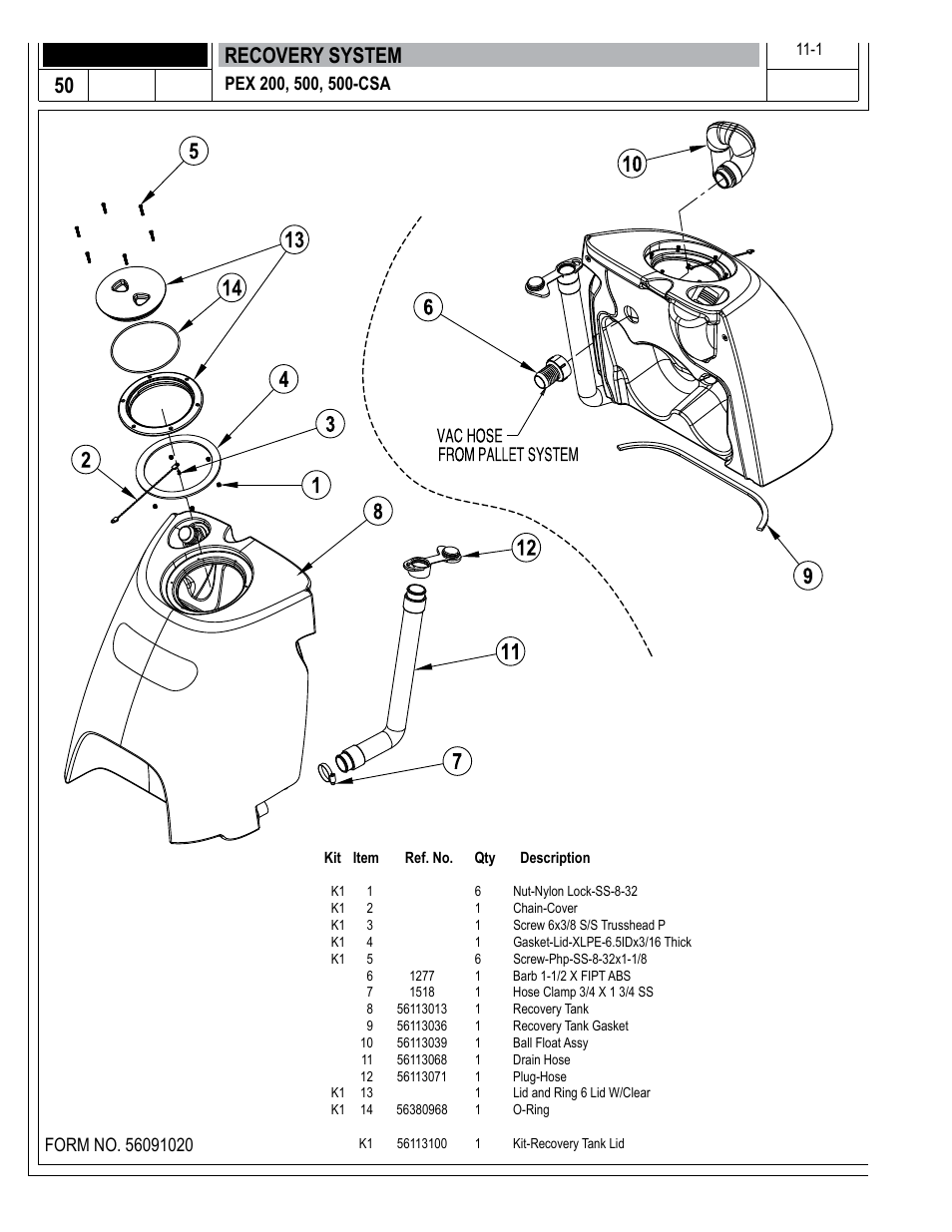 50 recovery system | U.S. Products PEX 500 User Manual | Page 50 / 56