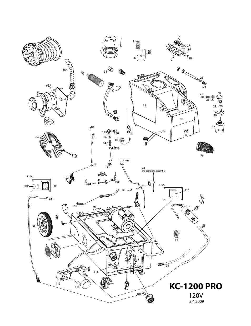 Kc-1200 pro, 120v | U.S. Products KING COBRA 1200 PRO User Manual | Page 10 / 12