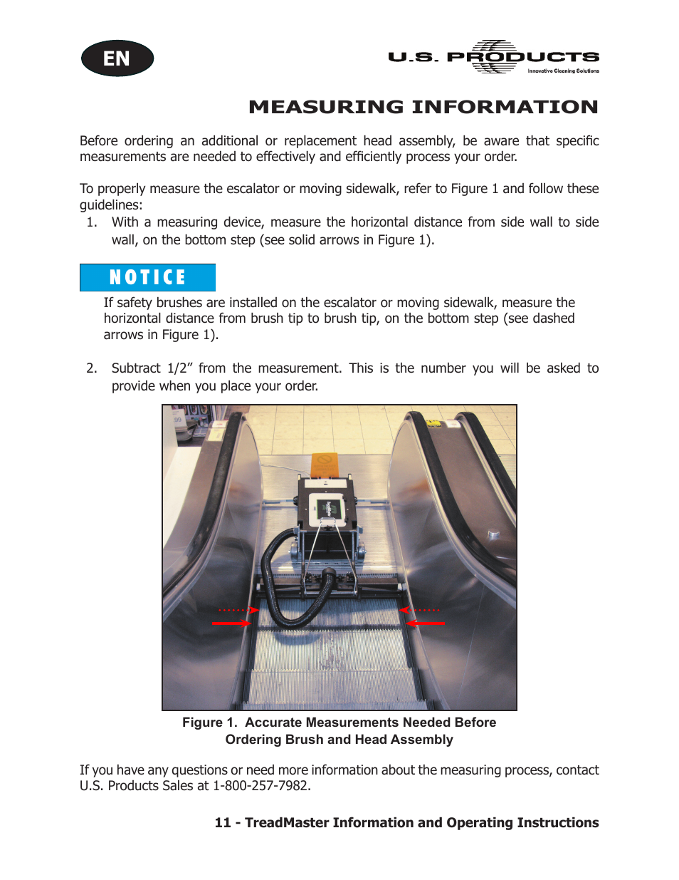 Measuring information | U.S. Products TREADMASTER User Manual | Page 17 / 70