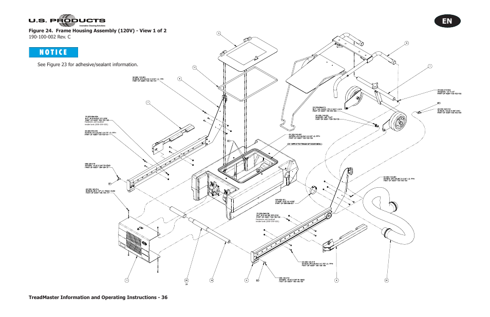 U.S. Products TREADMASTER User Manual | Page 42 / 70