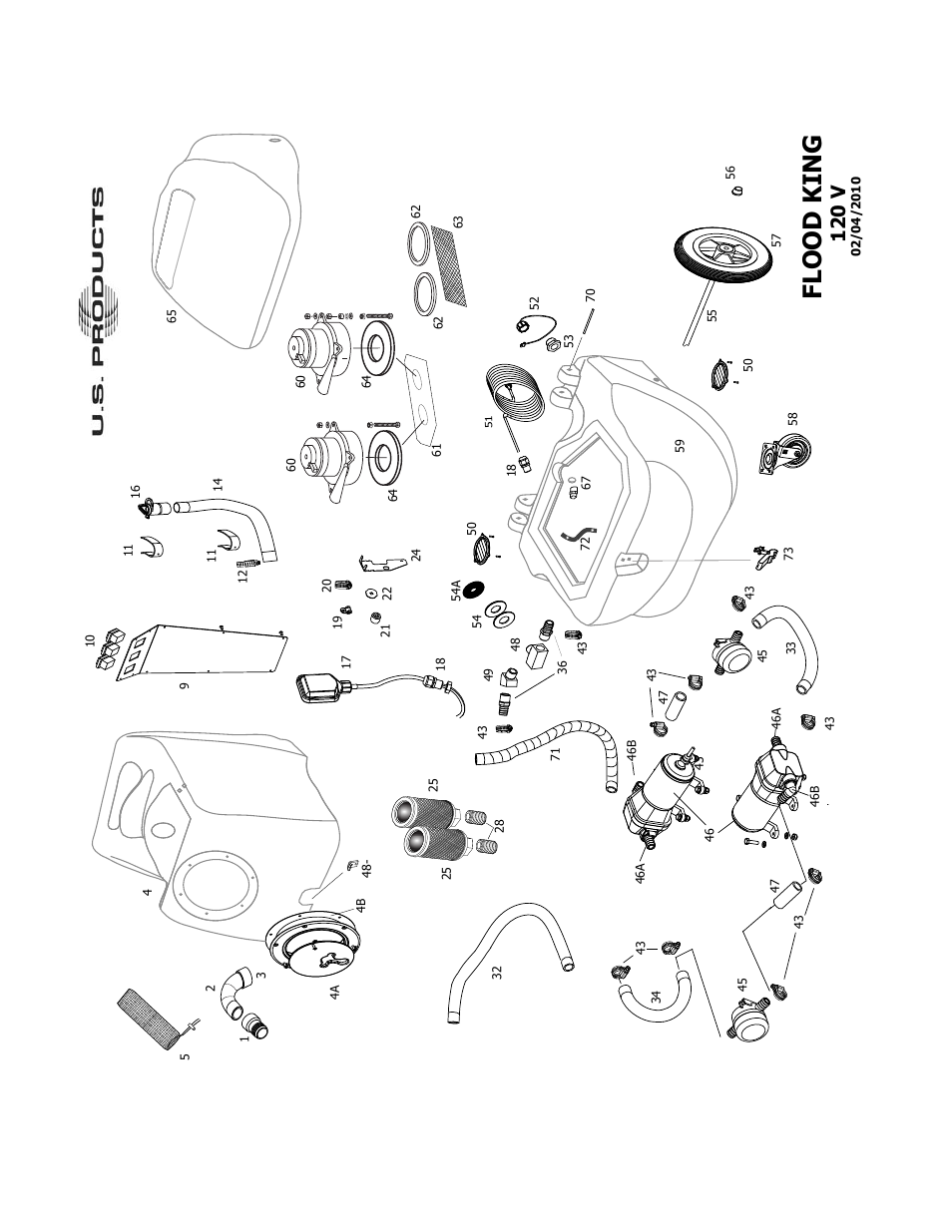 Flood king, 120 v | U.S. Products FLOOD KING User Manual | Page 5 / 8