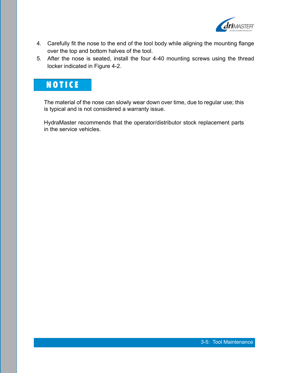 U.S. Products DRIMASTER 3 UPHOLSTERY TOOL User Manual | Page 19 / 32