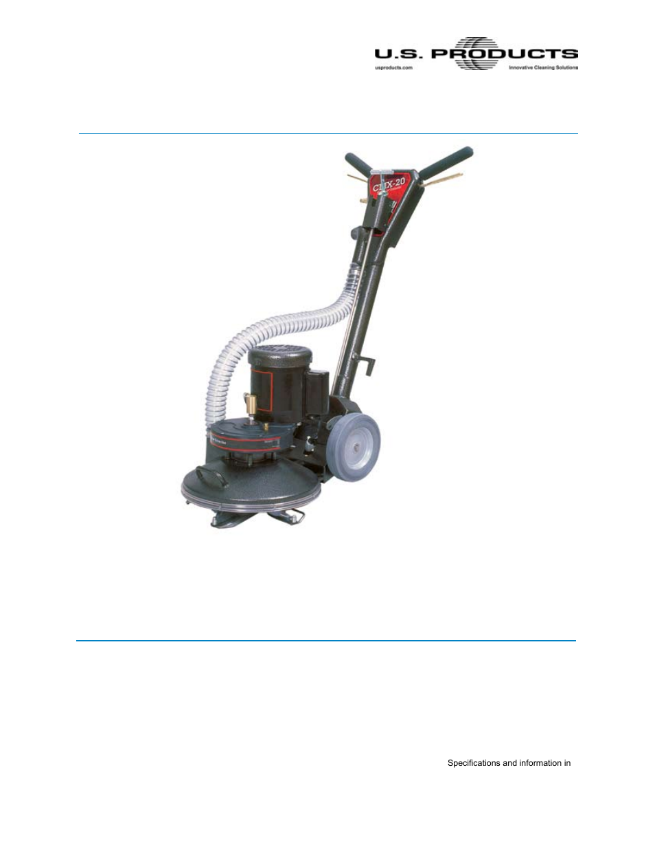 U.S. Products CMX-20 ROTARY EXTRACTOR User Manual | 54 pages