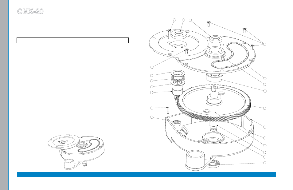 Gear box assembly parts list -10, Figure 8-7. gear box -10, Gear box assembly parts list | Cmx-20, Hydramaster, Assembly drawings and parts lists: 8-10 | U.S. Products CMX-20 ROTARY EXTRACTOR User Manual | Page 40 / 54