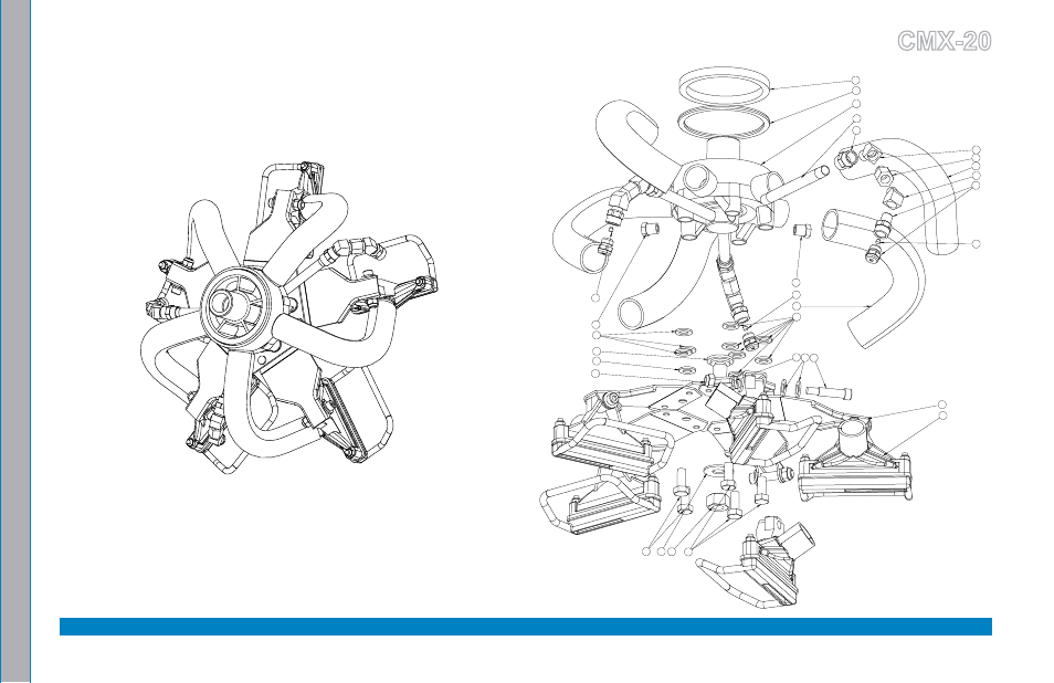 Figure 8-8. vacuum head assembly -11, Cmx-20, 11: assembly drawings and parts lists | Assembly, vacuum head - h.e | U.S. Products CMX-20 ROTARY EXTRACTOR User Manual | Page 41 / 54