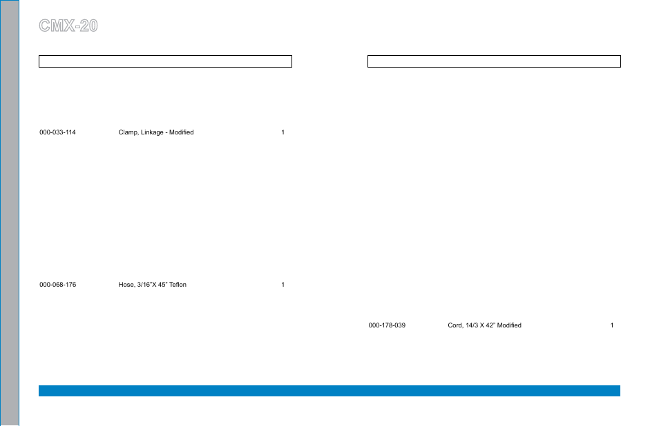 Cmx-20 | U.S. Products CMX-20 ROTARY EXTRACTOR User Manual | Page 46 / 54
