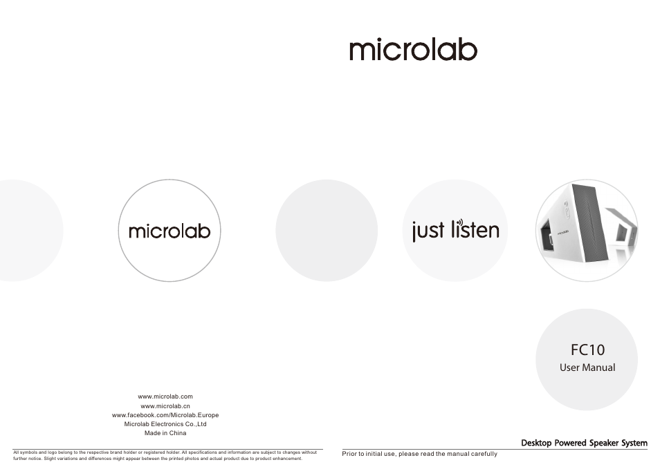 Microlab FC 10 User Manual | 17 pages