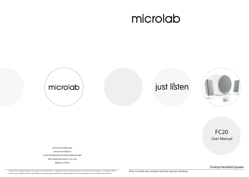 Microlab FC 20 User Manual | 17 pages