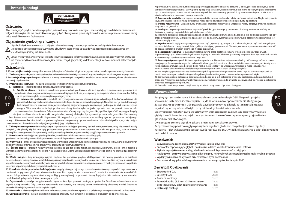 Po 17-18, 18 po po 17 | Microlab FC 20 User Manual | Page 10 / 17