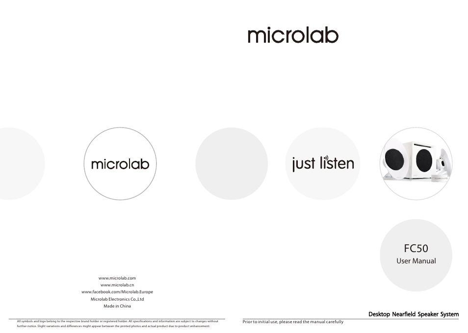 Microlab FC 50 User Manual | 17 pages