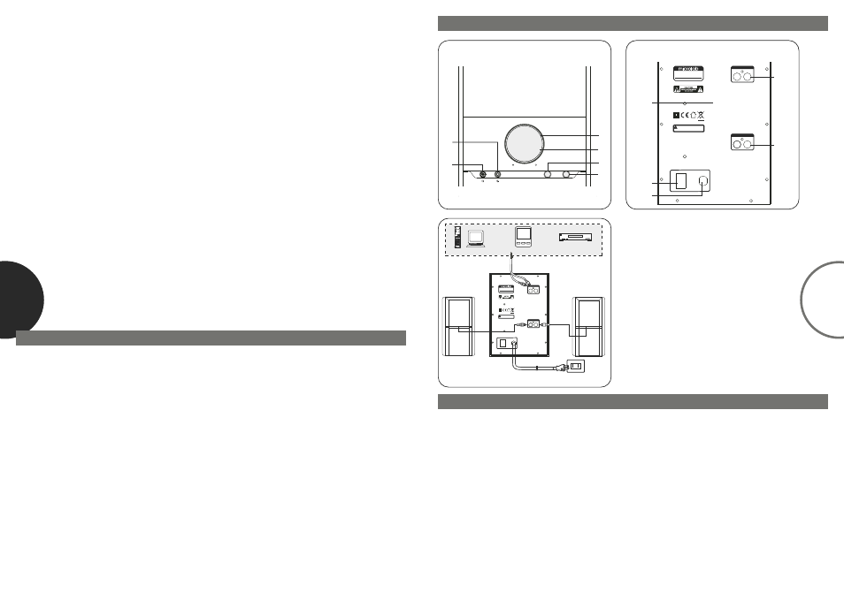 Made in china, High temperature during operation, Avoid touching back panel amplified speaker | Microlab M 500 User Manual | Page 7 / 10
