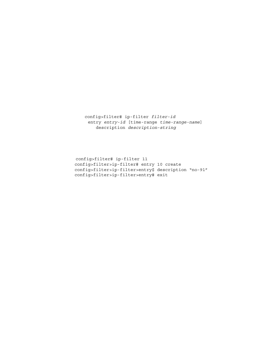 Ip filter entry | Alcatel-Lucent 7750 SR OS User Manual | Page 312 / 482