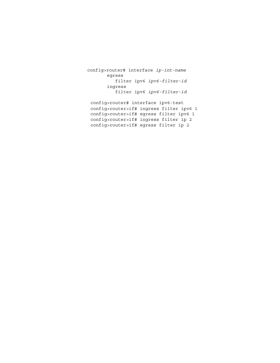 Apply an ipv6 interface | Alcatel-Lucent 7750 SR OS User Manual | Page 328 / 482