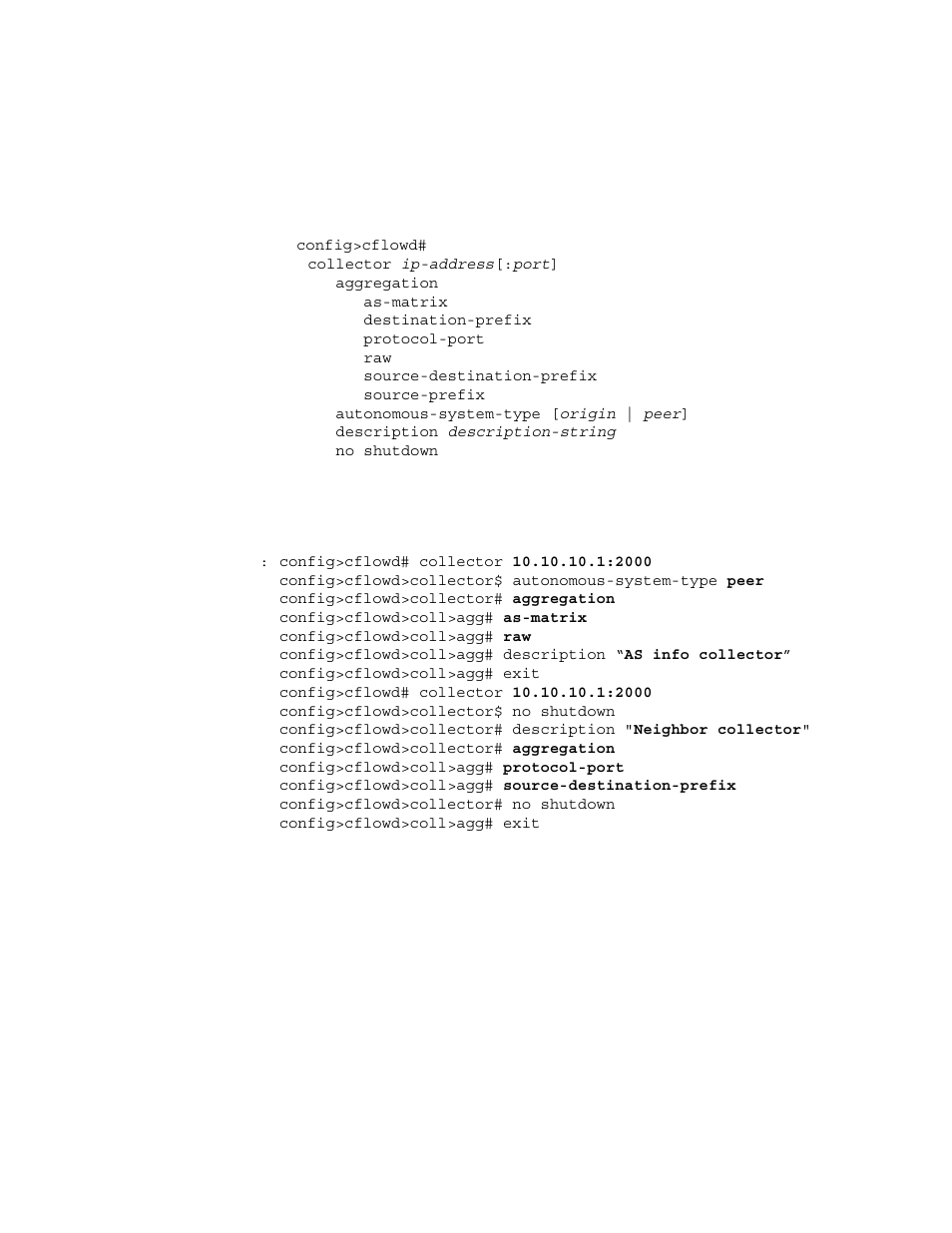 Configuring cflowd collectors | Alcatel-Lucent 7750 SR OS User Manual | Page 451 / 482