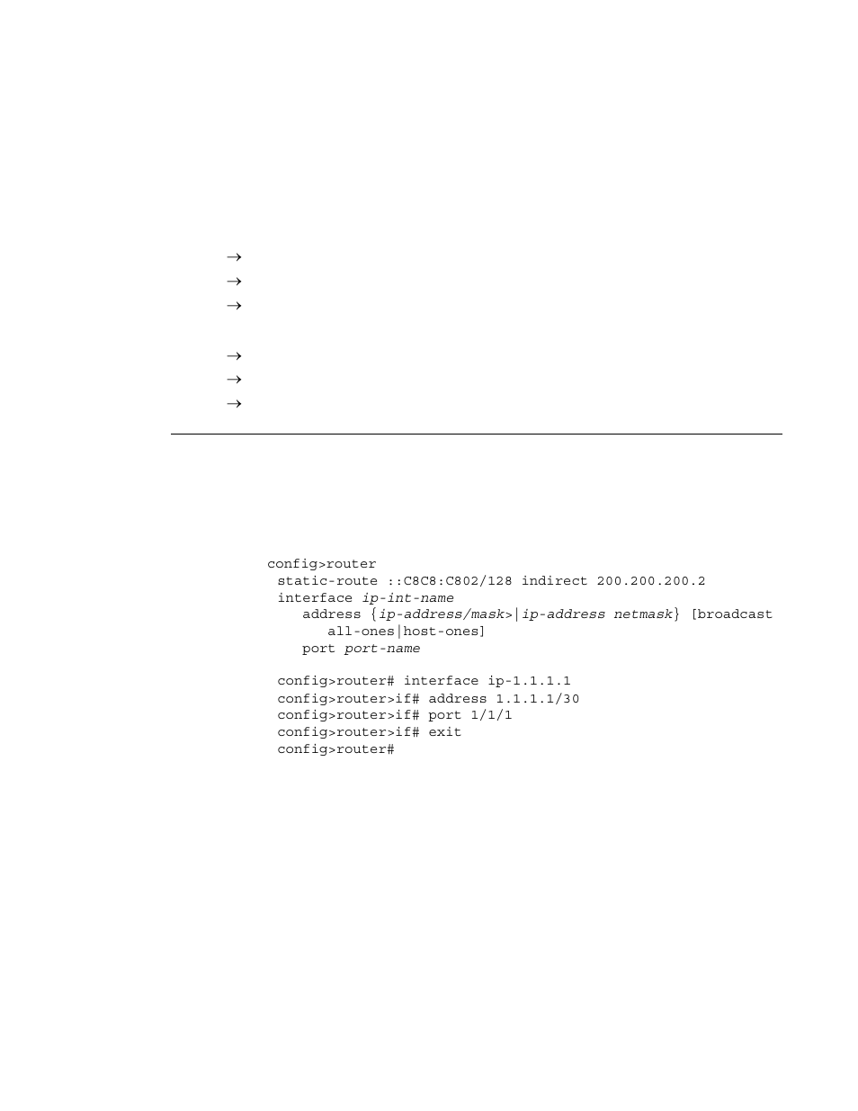 Configuring ipv6 over ipv4 parameters, Tunnel ingress node | Alcatel-Lucent 7750 SR OS User Manual | Page 55 / 482