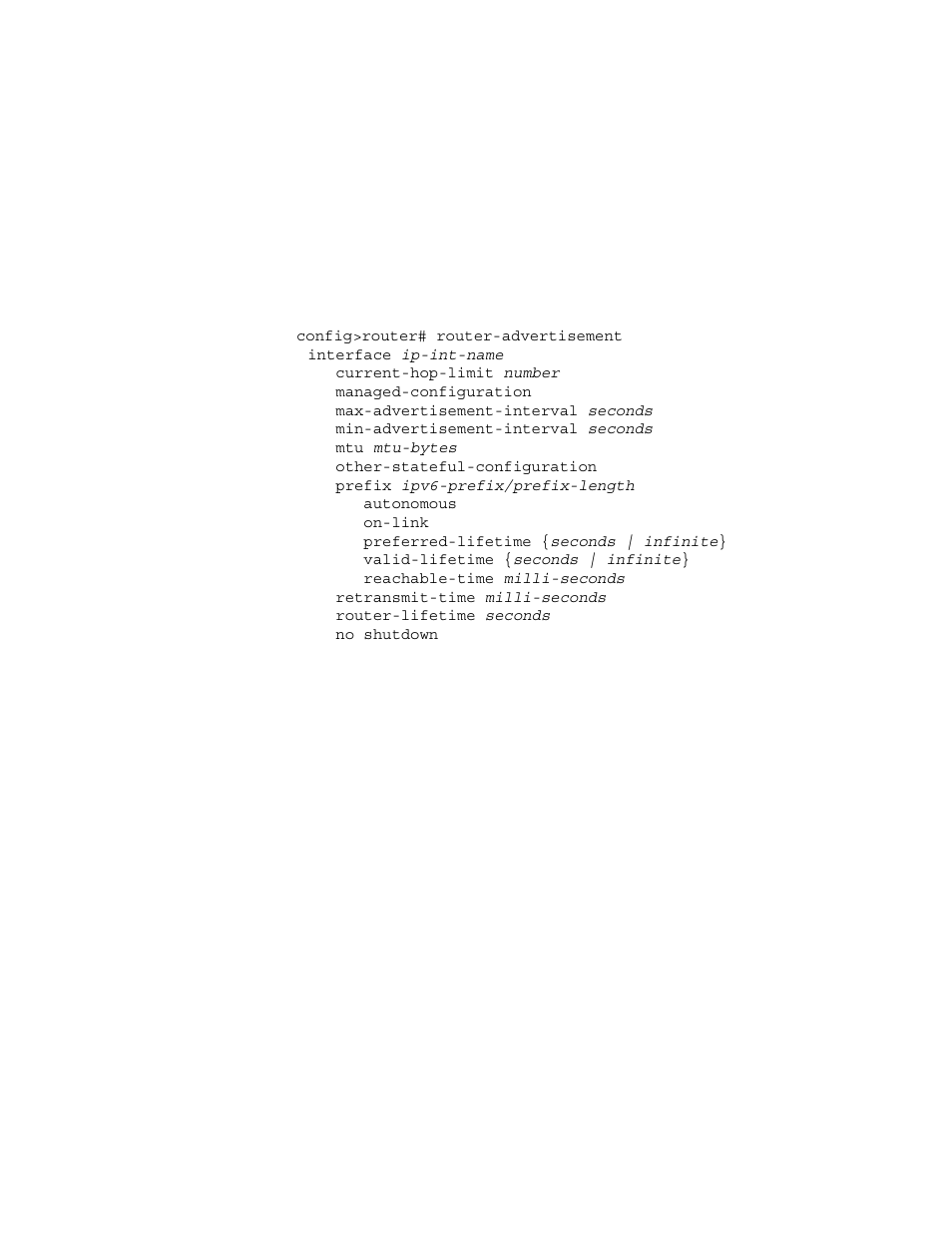 Router advertisement | Alcatel-Lucent 7750 SR OS User Manual | Page 66 / 482